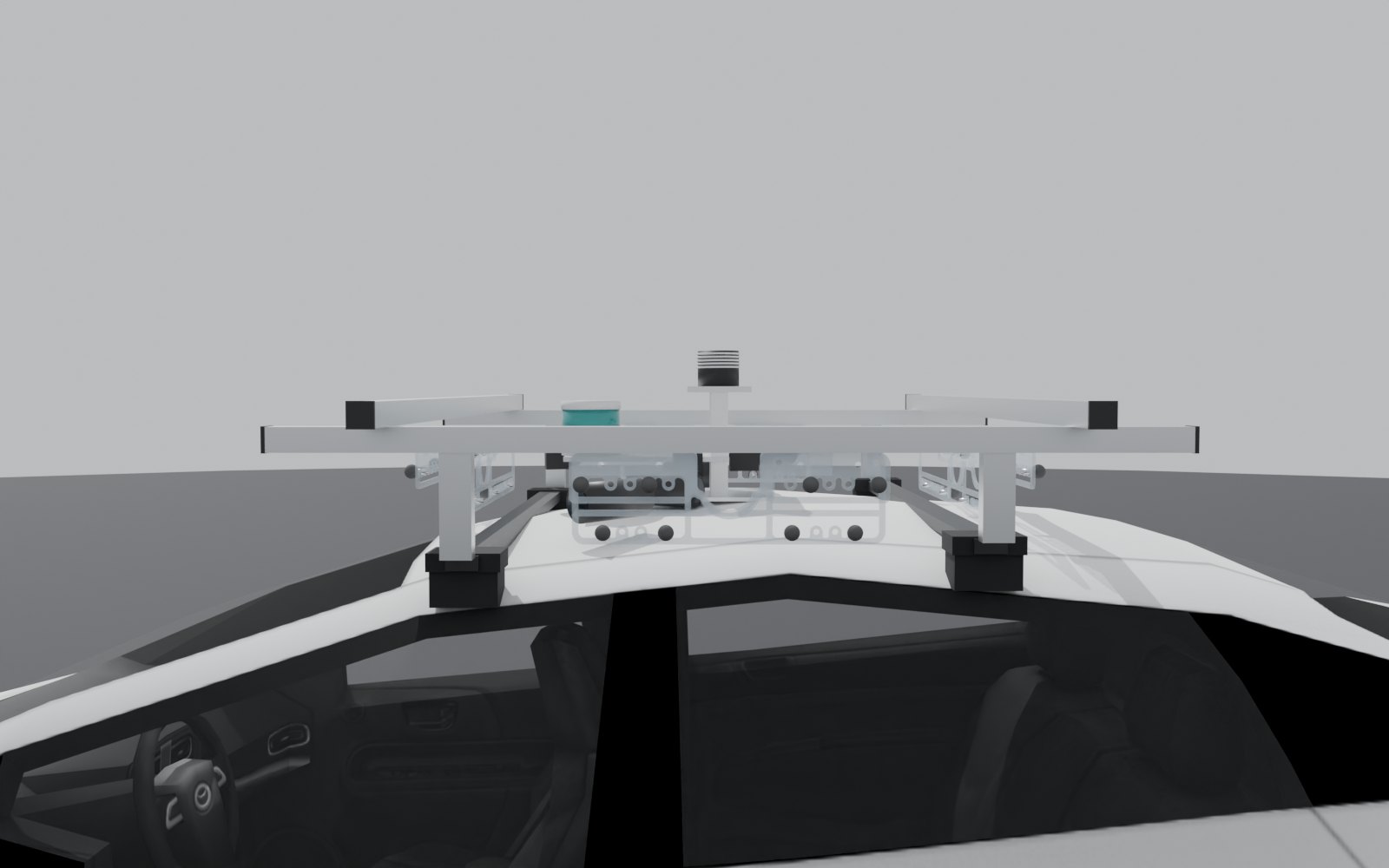 Close view of the left side of the rig