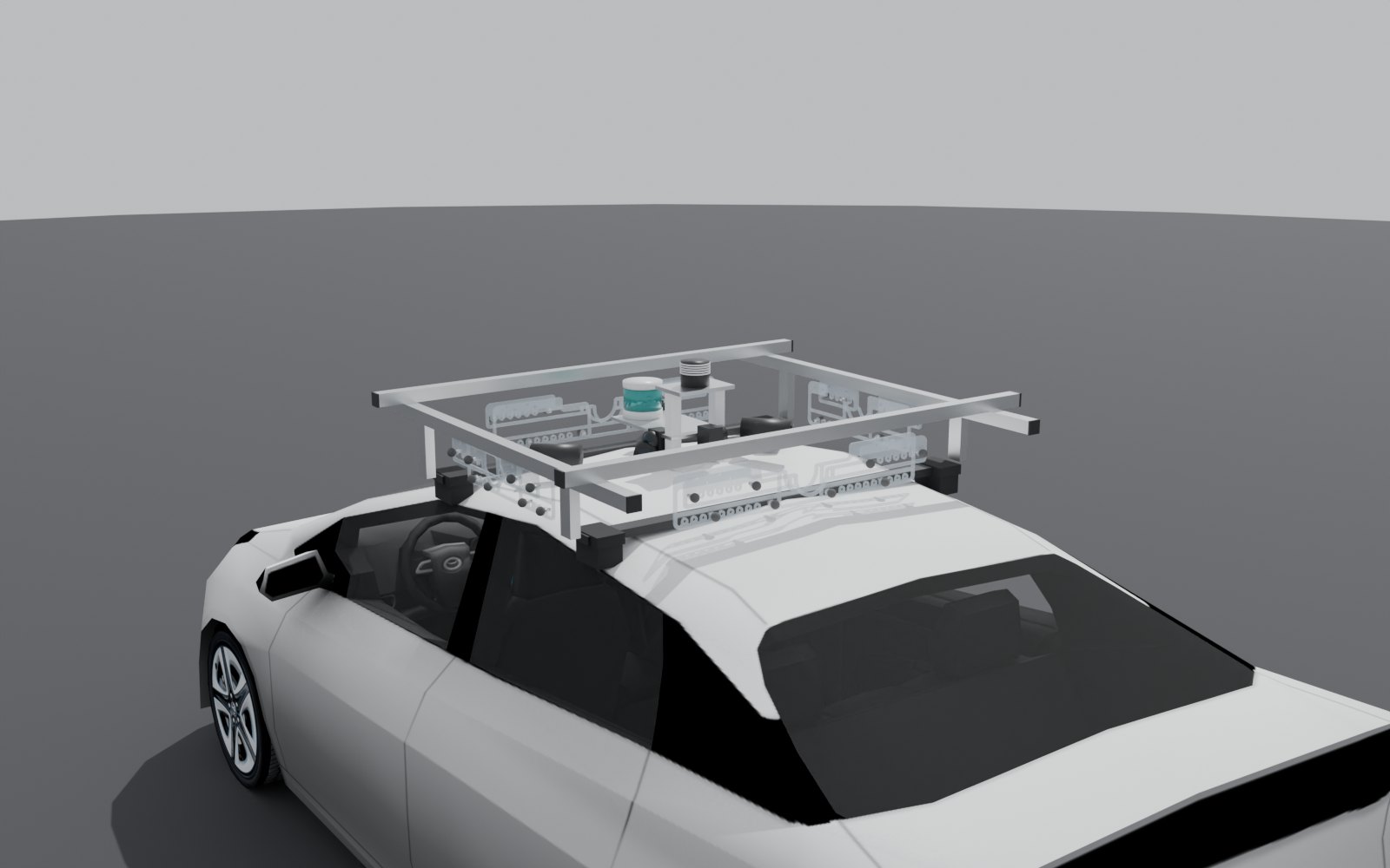 Rear left view from above